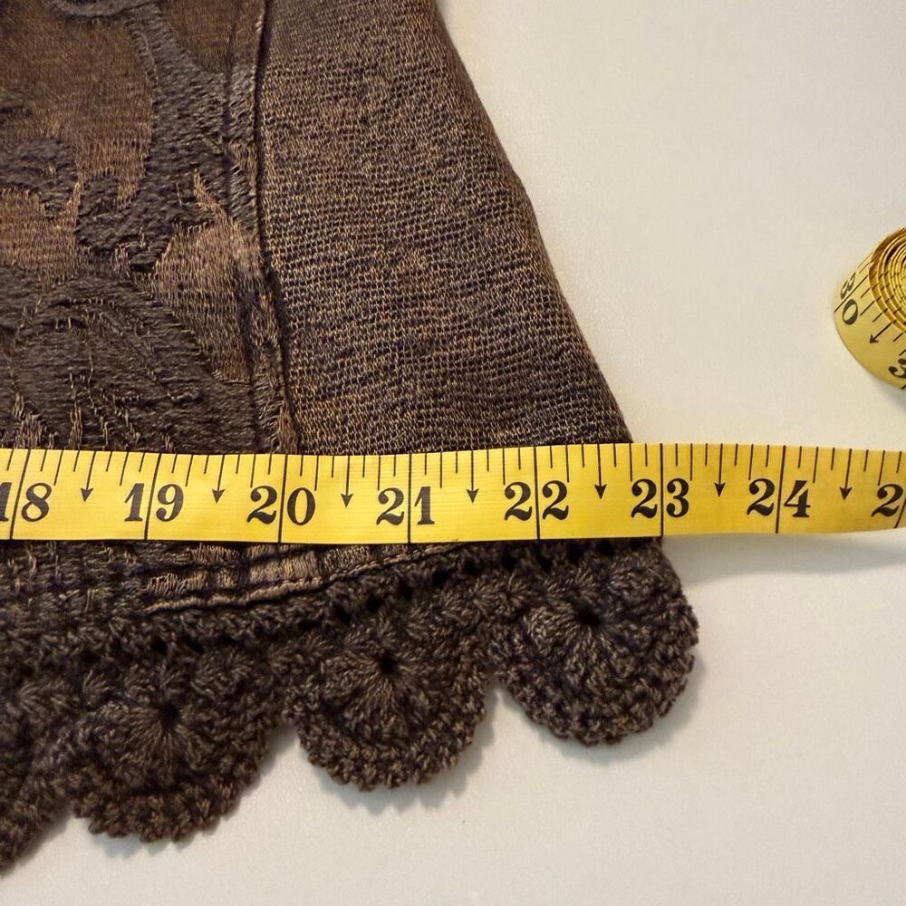 Flashback Jacket Copper Embroidered Sequined Crochet Trim Size XL Western, Goth - Picture 11 of 16